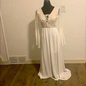 Nanamacs white maxi dress